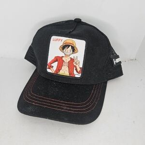 Capslab Monkey D. Luffy LUF2 One Piece Black Trucker Hat Used Condition One Size